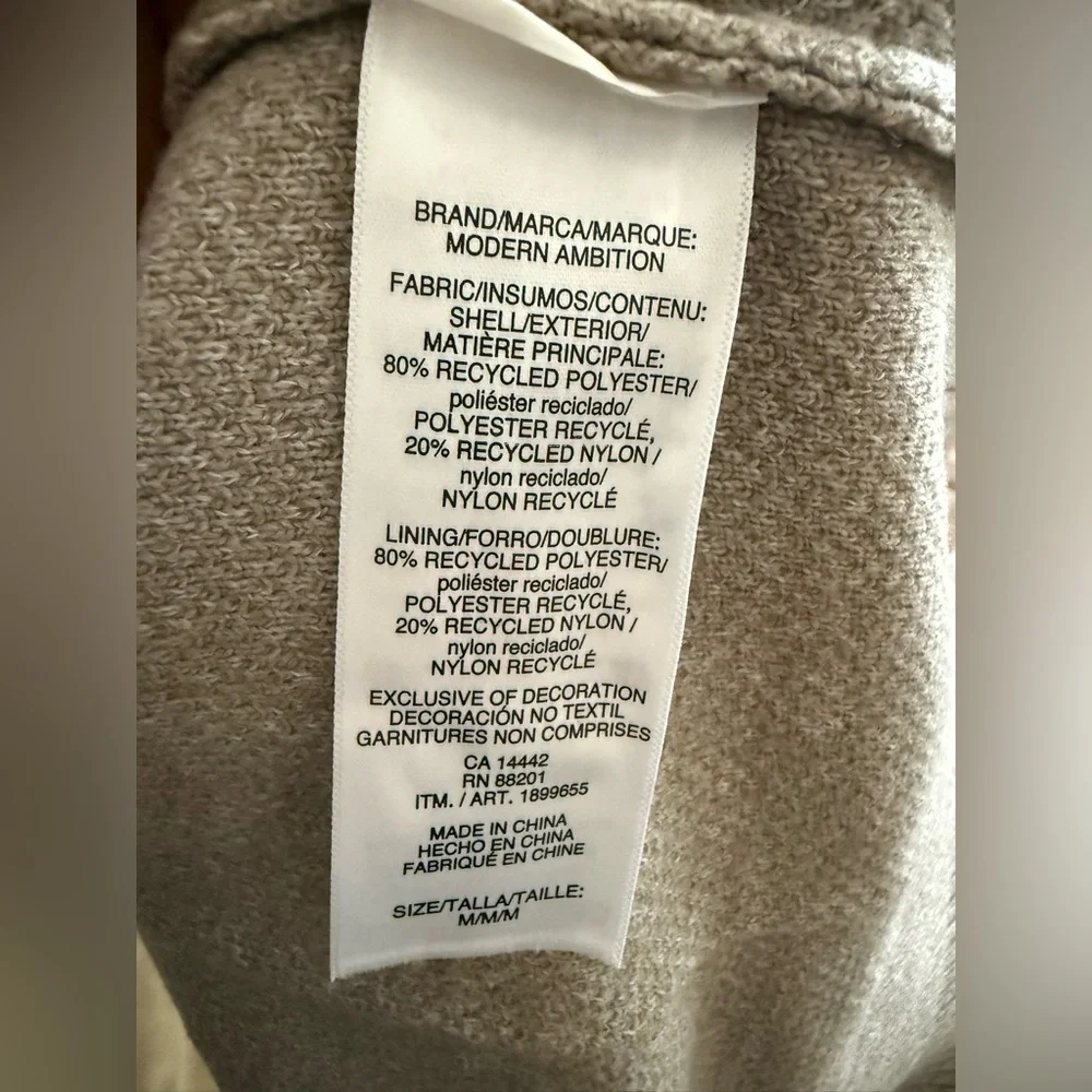 Modern Ambition Taupe Knit Zip Up Hooded Sweater